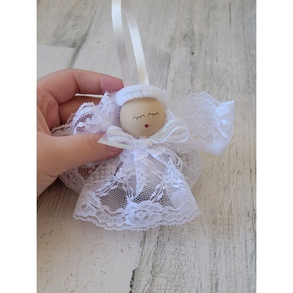 Handmade ball angel crochet cherub ornament Xmas‎